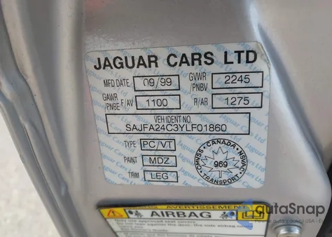 2000 Jaguar Xj8 Vanden Plas from USA, damaged, VIN SAJFA24C3YLF01860